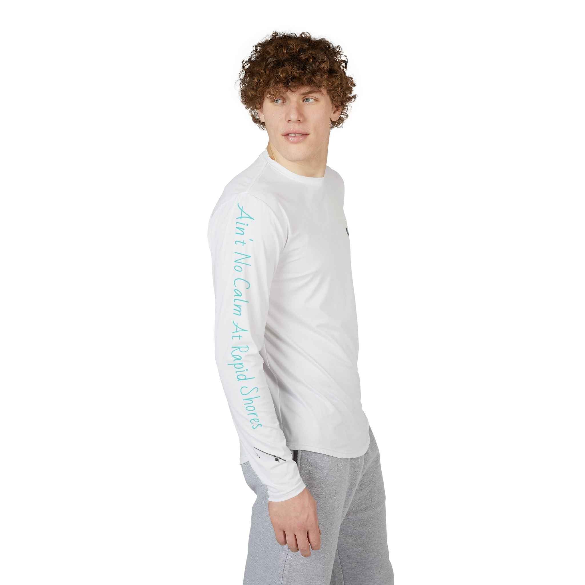 Men's UV Long Sleeve Fishing Shirt — "Reel Shore" Tarpon Graphic, Sun Protection Performance