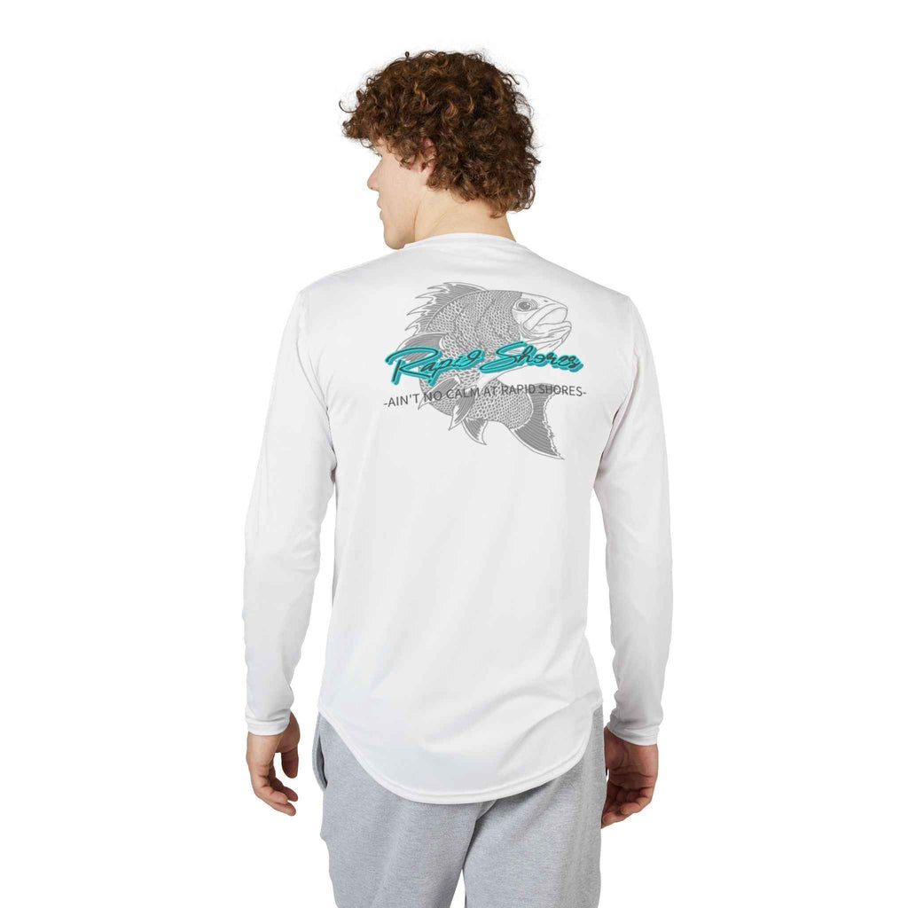 Men's UV Long Sleeve Fishing Shirt — "Reel Shore" Tarpon Graphic, Sun Protection Performance