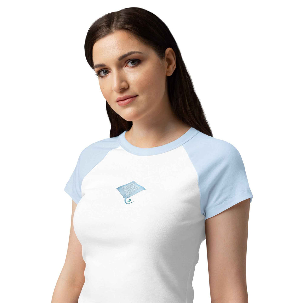 Woman's Ribbed Stingray Baby Tee